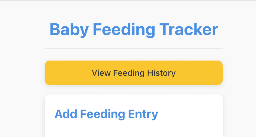 Baby Feeding Tracker