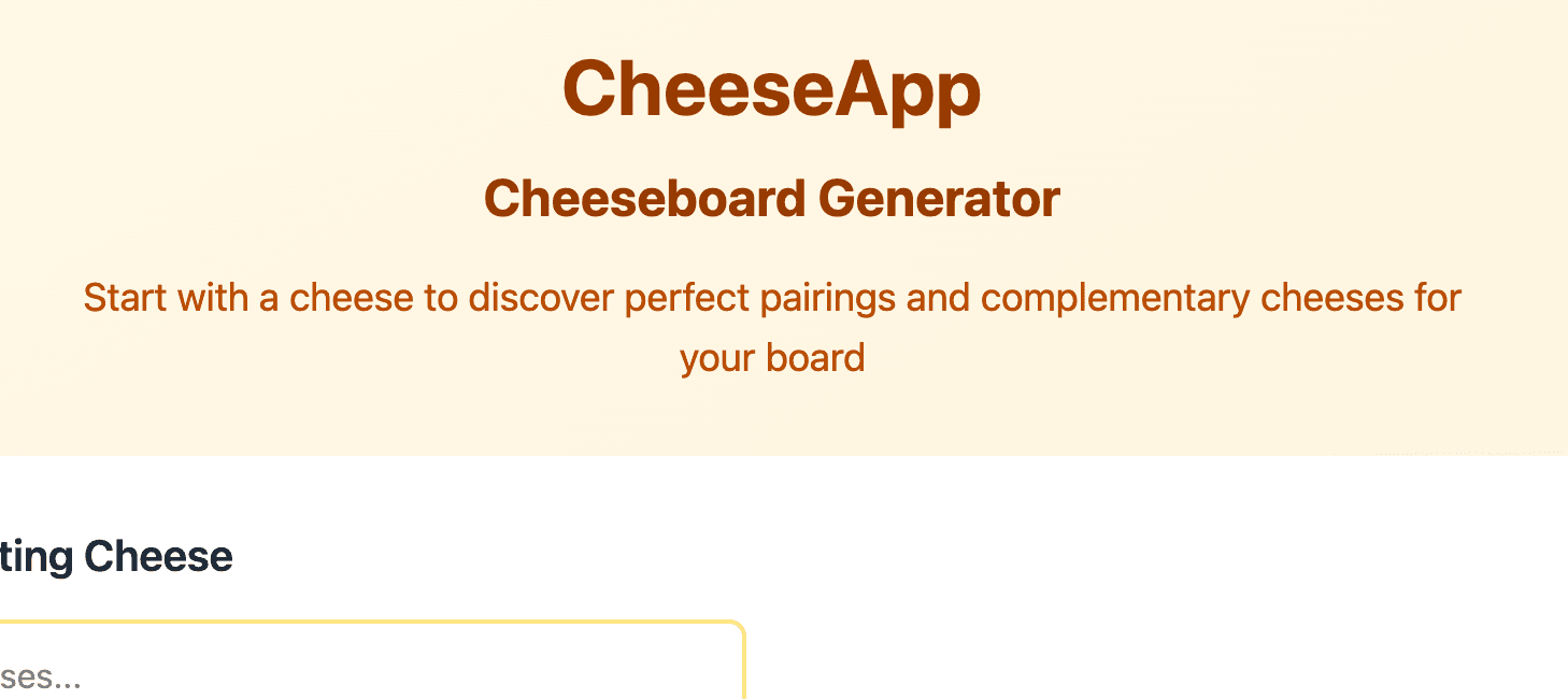 CheeseApp Cheeseboard Maker